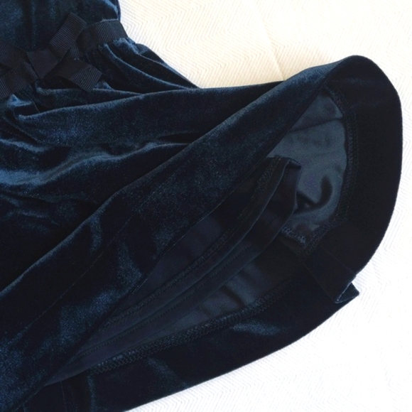 joe fresh navy crushed velvet dress with matching leggings 3-6 months baby girl - Picture 5 of 8